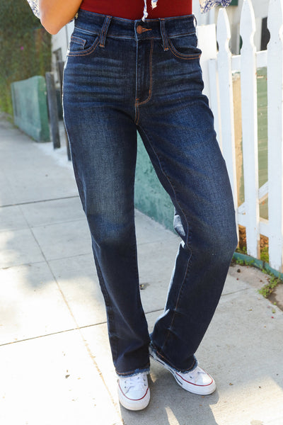 Judy Blue Midnight Horizon Mid Rise Straight Leg Denim Jeans - Online Only!