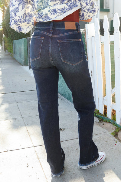 Judy Blue Midnight Horizon Mid Rise Straight Leg Denim Jeans - Online Only!