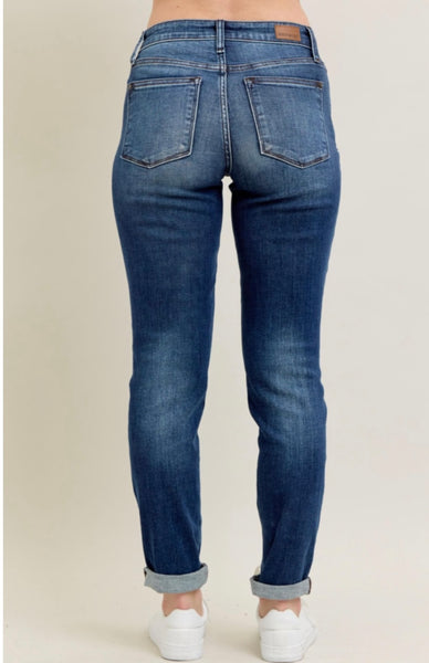 Judy Blue Cuffed Slim Fit Jeans