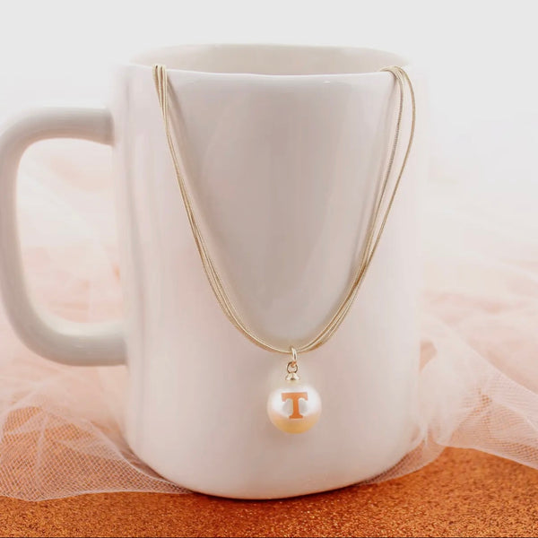 Tennessee Logo Pearl Necklace
