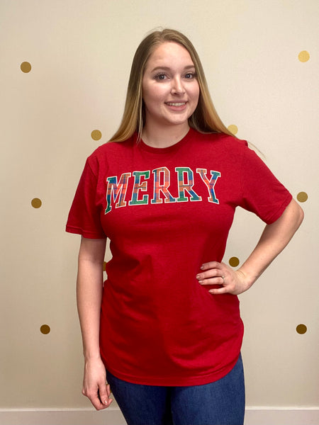 FINAL SALE Merry Plaid Tee