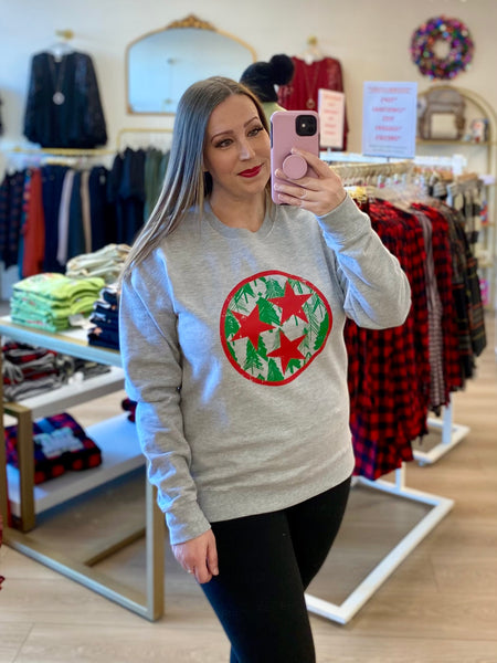 FINAL SALE Tennessee Tristar Christmas Tree Sweatshirt