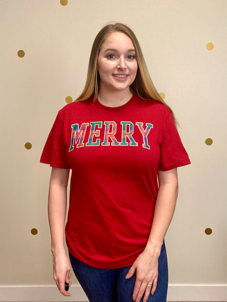 FINAL SALE Merry Plaid Tee