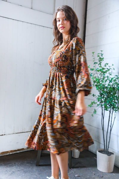 Golden Hour Glamorous Smocked Maxi Dress - Online Only!