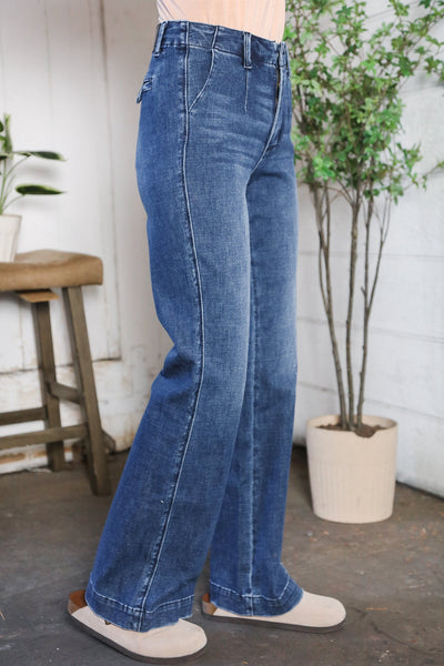 Trouser Bootcut Stretch Denim Jeans - Online Only!