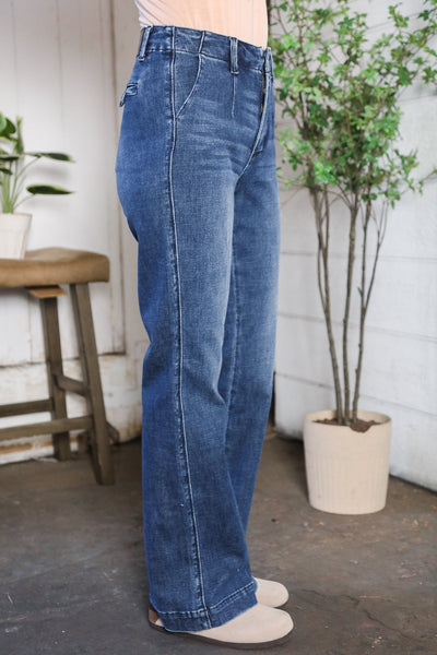 Trouser Bootcut Stretch Denim Jeans - Online Only!
