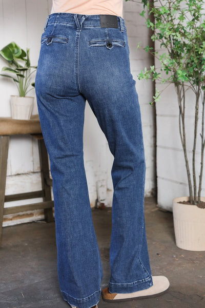 Trouser Bootcut Stretch Denim Jeans - Online Only!