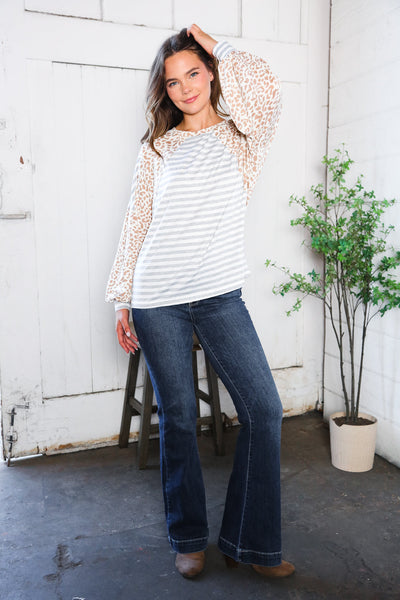 Spots and Stripe Cuffed Long Sleeve - Online Only!