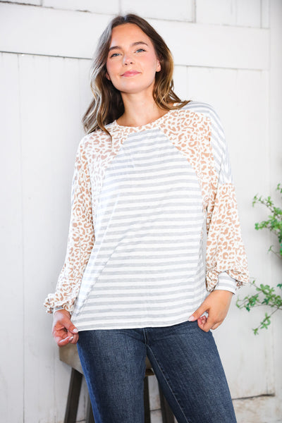 Spots and Stripe Cuffed Long Sleeve - Online Only!