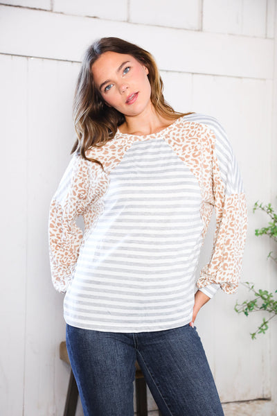 Spots and Stripe Cuffed Long Sleeve - Online Only!