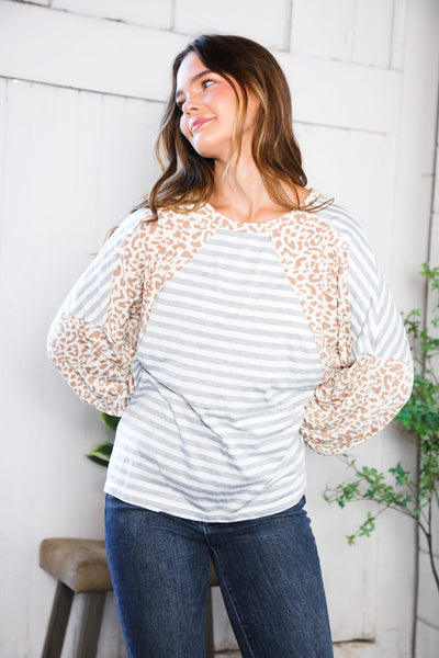 Spots and Stripe Cuffed Long Sleeve - Online Only!