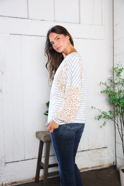 Spots and Stripe Cuffed Long Sleeve - Online Only!