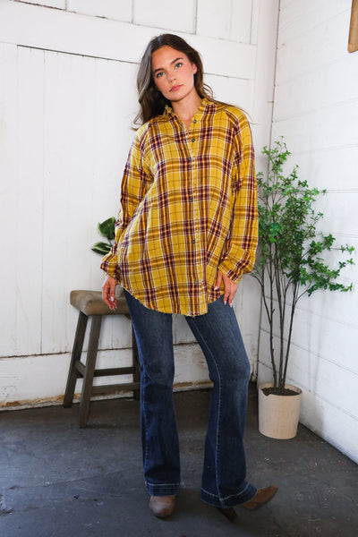 Cider Days in Plaid Button Down - Online Only!