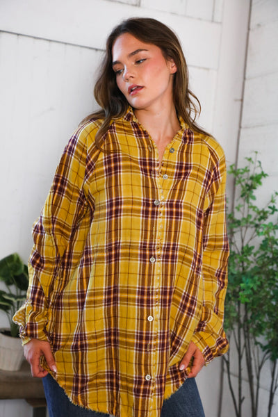 Cider Days in Plaid Button Down - Online Only!