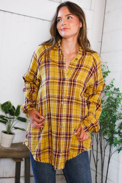 Cider Days in Plaid Button Down - Online Only!