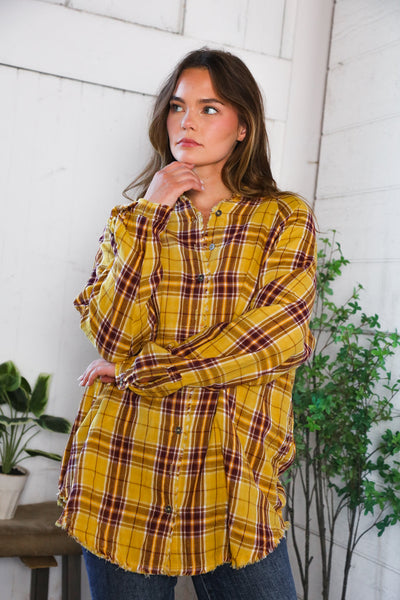 Cider Days in Plaid Button Down - Online Only!