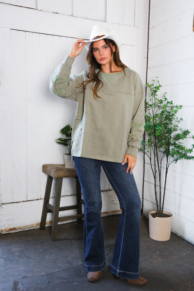 Falling Leaves Sage Pullover - Online Only!