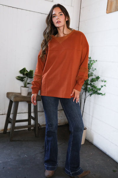Falling Leaves Rust Pullover - Online Only!