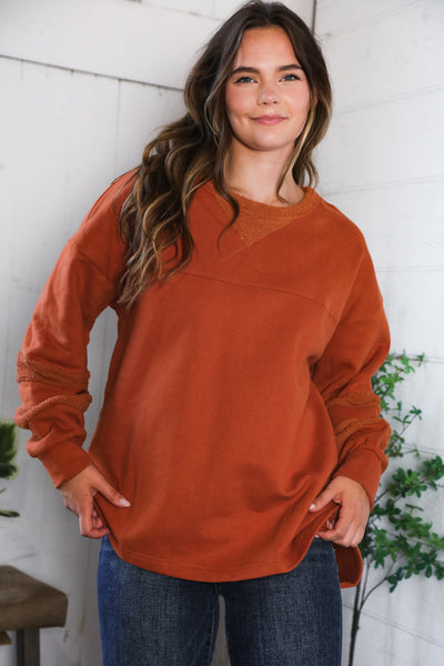 Falling Leaves Rust Pullover - Online Only!