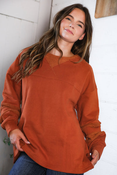 Falling Leaves Rust Pullover - Online Only!