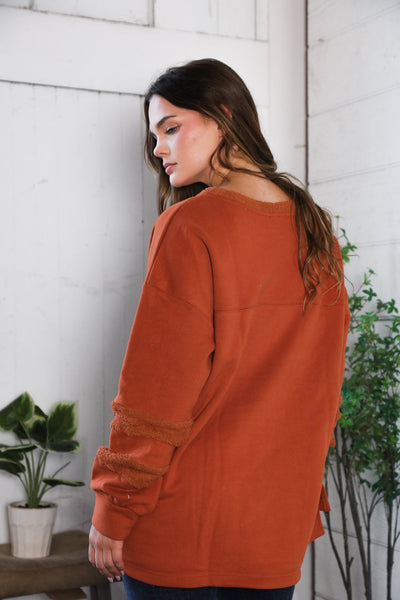 Falling Leaves Rust Pullover - Online Only!
