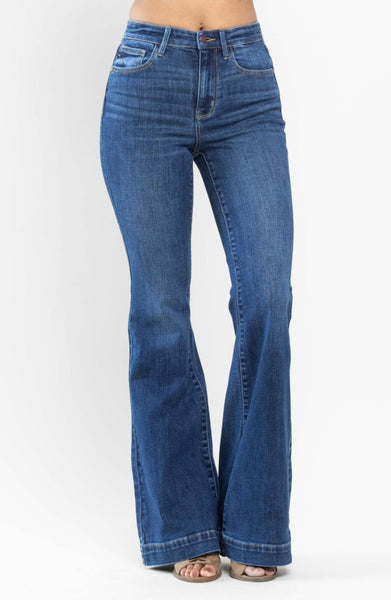 Judy Blue High Waist Wide Hem Flare Jeans