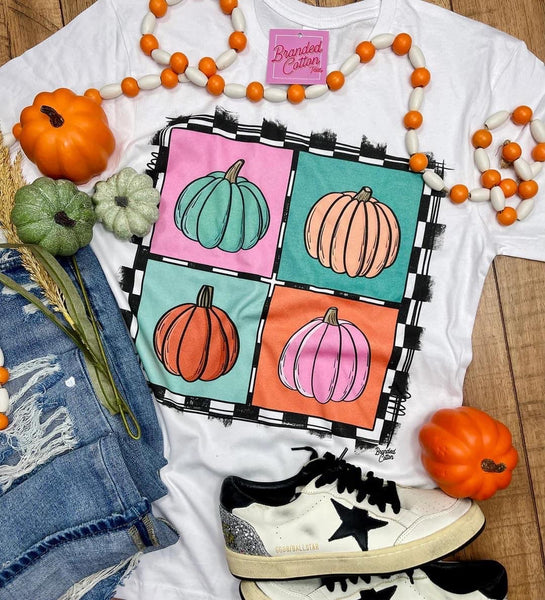 FINAL SALE Square Multi Colored Pumpkin Tee