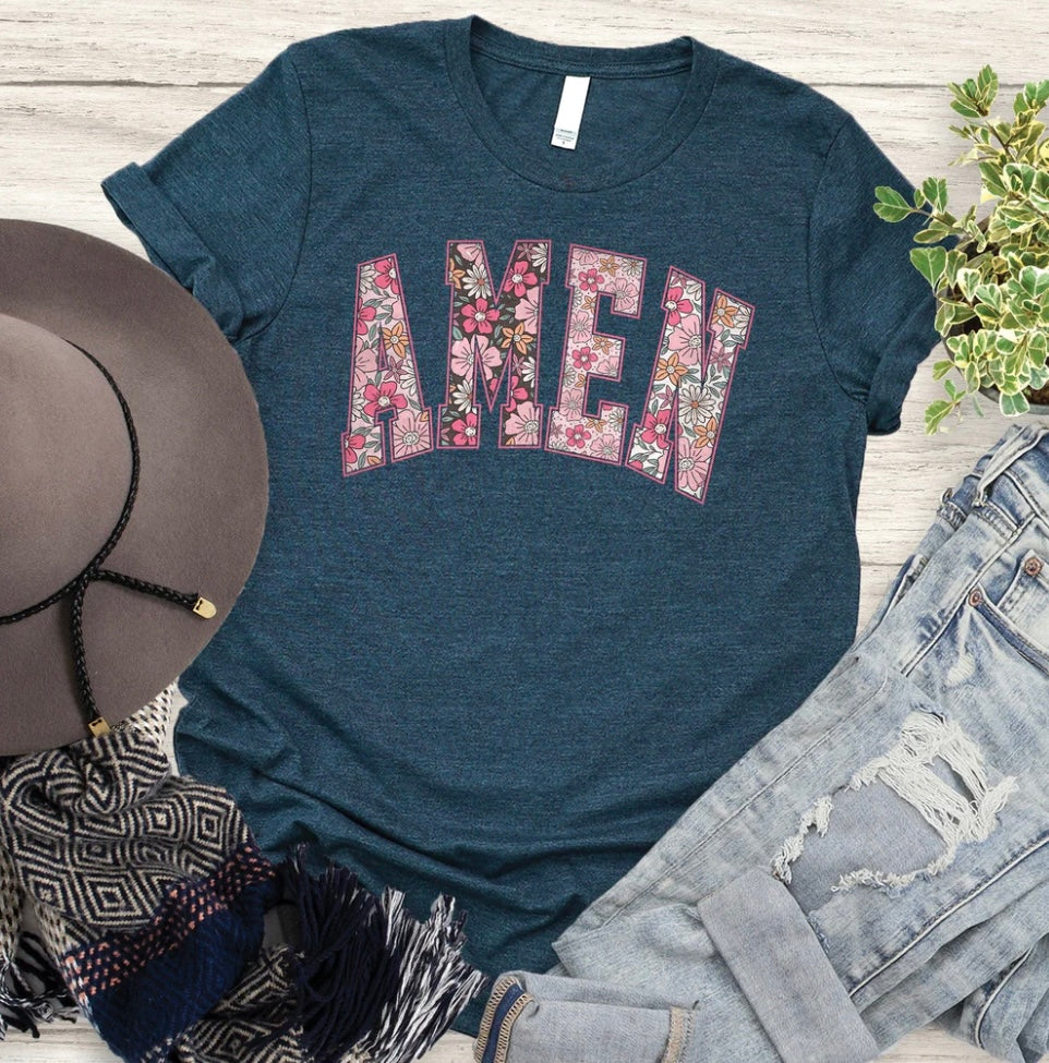 Floral Amen Tee