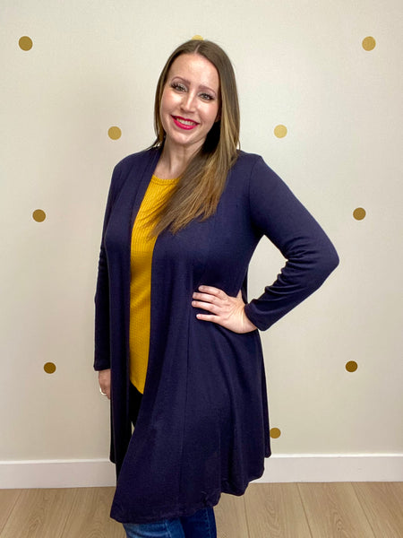 Navy Pocket Cardigan