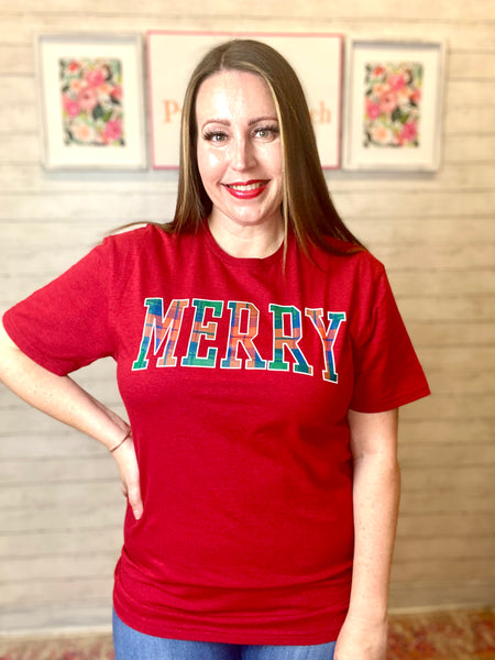 FINAL SALE Merry Plaid Tee