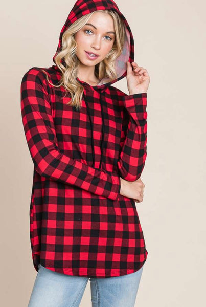 FINAL SALE Buffalo Plaid Hoodie