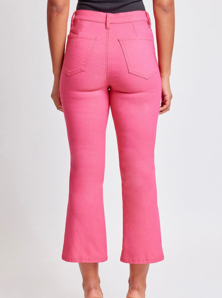 FINAL SALE Coral Hyperstretch Cropped Flare Pants