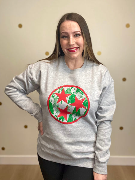 FINAL SALE Tennessee Tristar Christmas Tree Sweatshirt