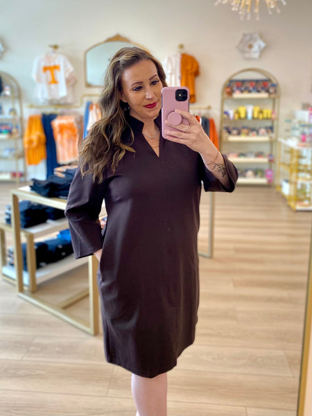 Chocolate Classic Collared Dress
