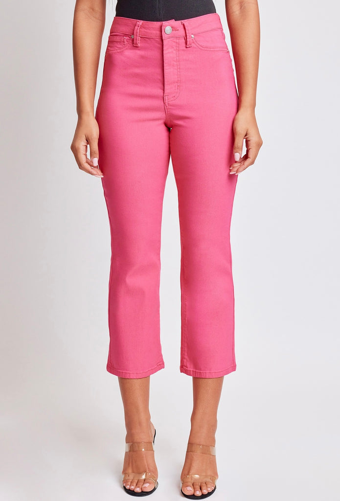 FINAL SALE Coral Hyperstretch Cropped Flare Pants