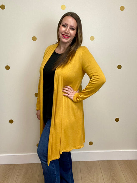 Mustard Pocket Cardigan