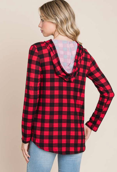 FINAL SALE Buffalo Plaid Hoodie