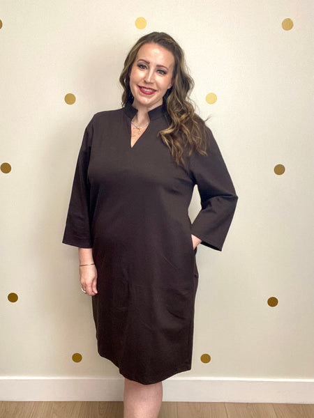 Chocolate Classic Collared Dress