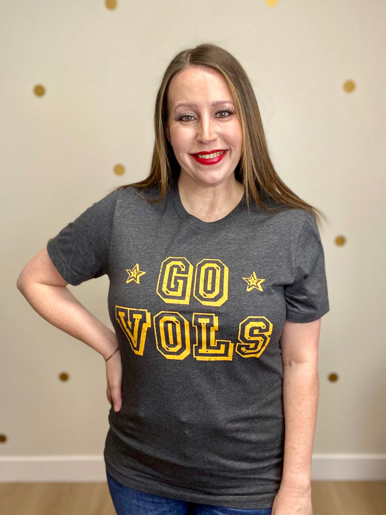 Gray Go Vols Tee