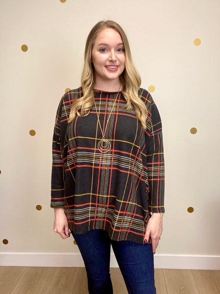 FINAL SALE Black Plaid Tunic