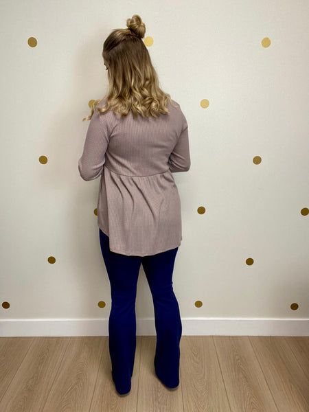 Navy High Waisted Flare Pants