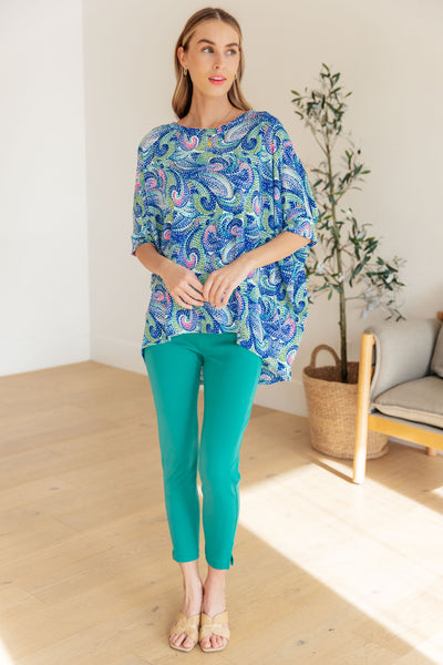 Essential Blouse in Painted Blue Mix - Online Only!