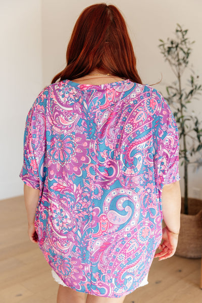 Essential Blouse in Purple Paisley - Online Only!
