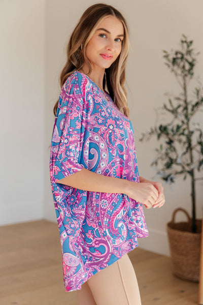 Essential Blouse in Purple Paisley - Online Only!