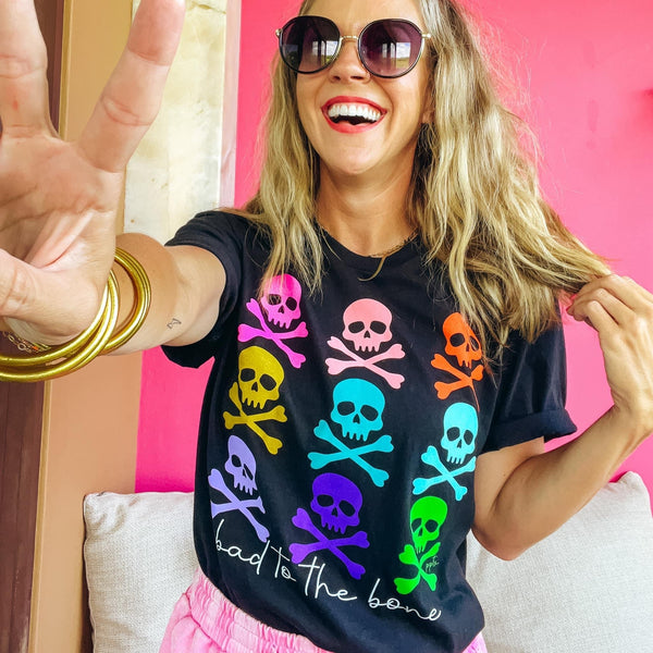 FINAL SALE Bad to the Bone Tee