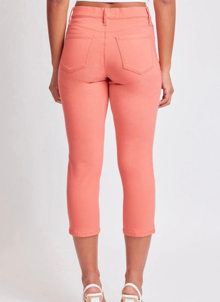 FINAL SALE Melon Hyperstretch Pull On Capri