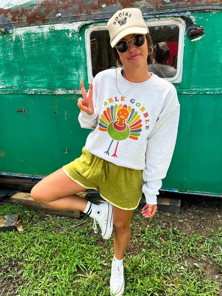Multicolor Turkey Gobble Sweatshirt Final Sale