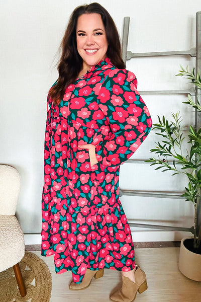 Look Adorable Ribbon Bow Tie Babydoll Tiered Maxi Dress - Online Only!