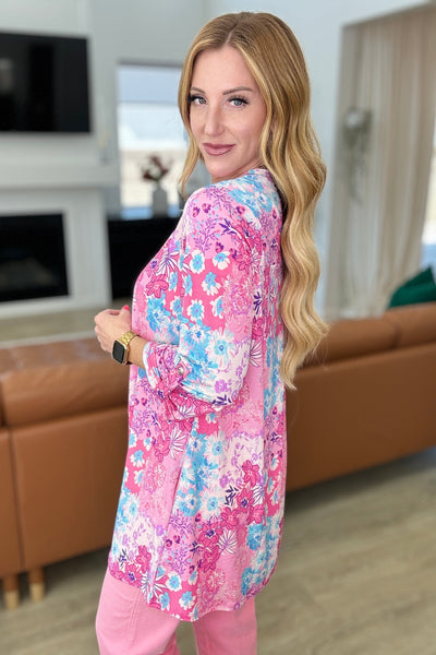 Pink Patchwork Floral Cardigan - Online Only!