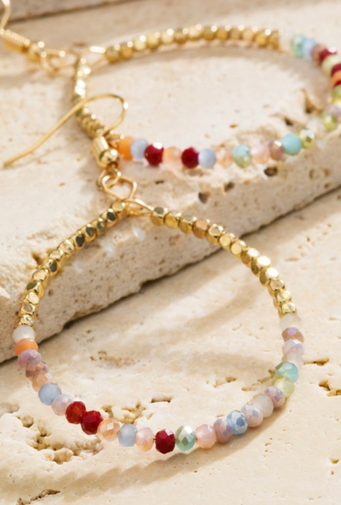 Gold Multi Beaded Earrings